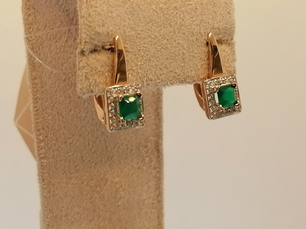 СЕРЬГИ С КАМНЯМИ (Au 585)