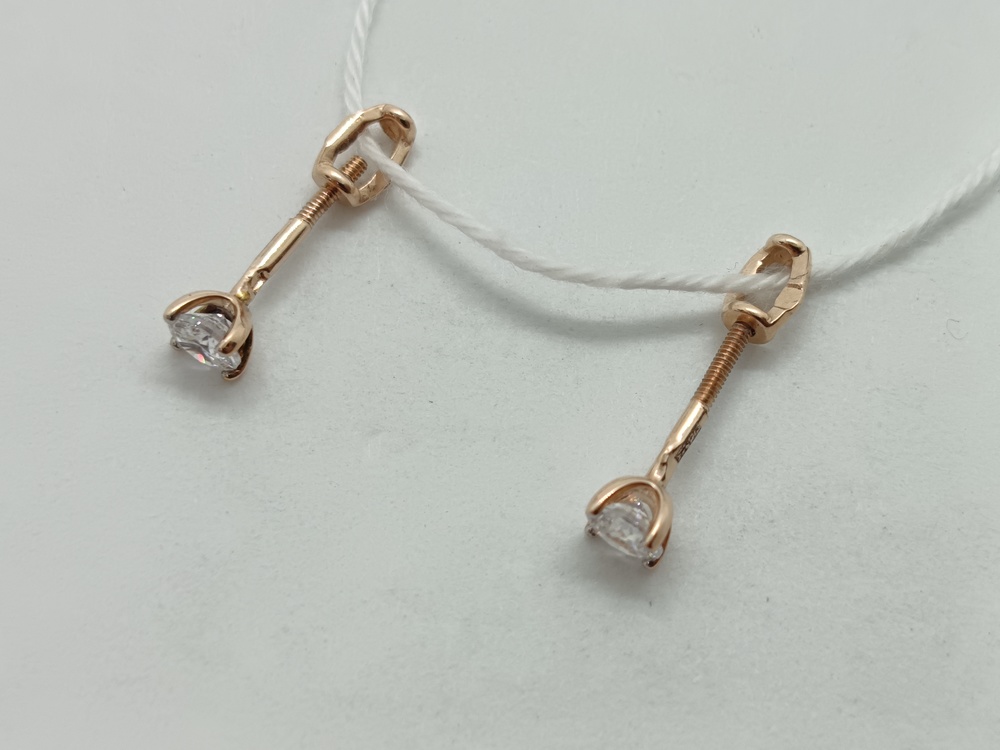 СПУС585 СЕРЬГИ ПУСЕТЫ (Au 585)