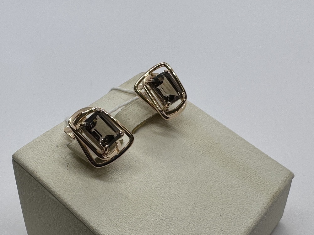 СЕРЬГИ С КАМНЕМ (Au 585)