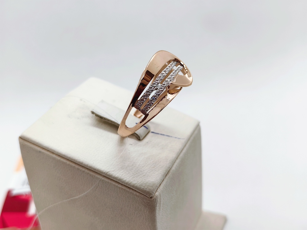 КОЛЬЦО С КАМНЯМИ (Au 585)