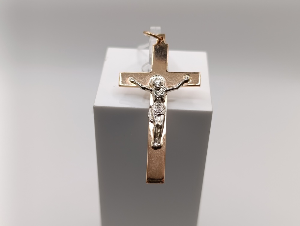 ПОДКБК585 ПОДВЕСКА КРЕСТ БЕЗ КАМНЯ (Au 585)