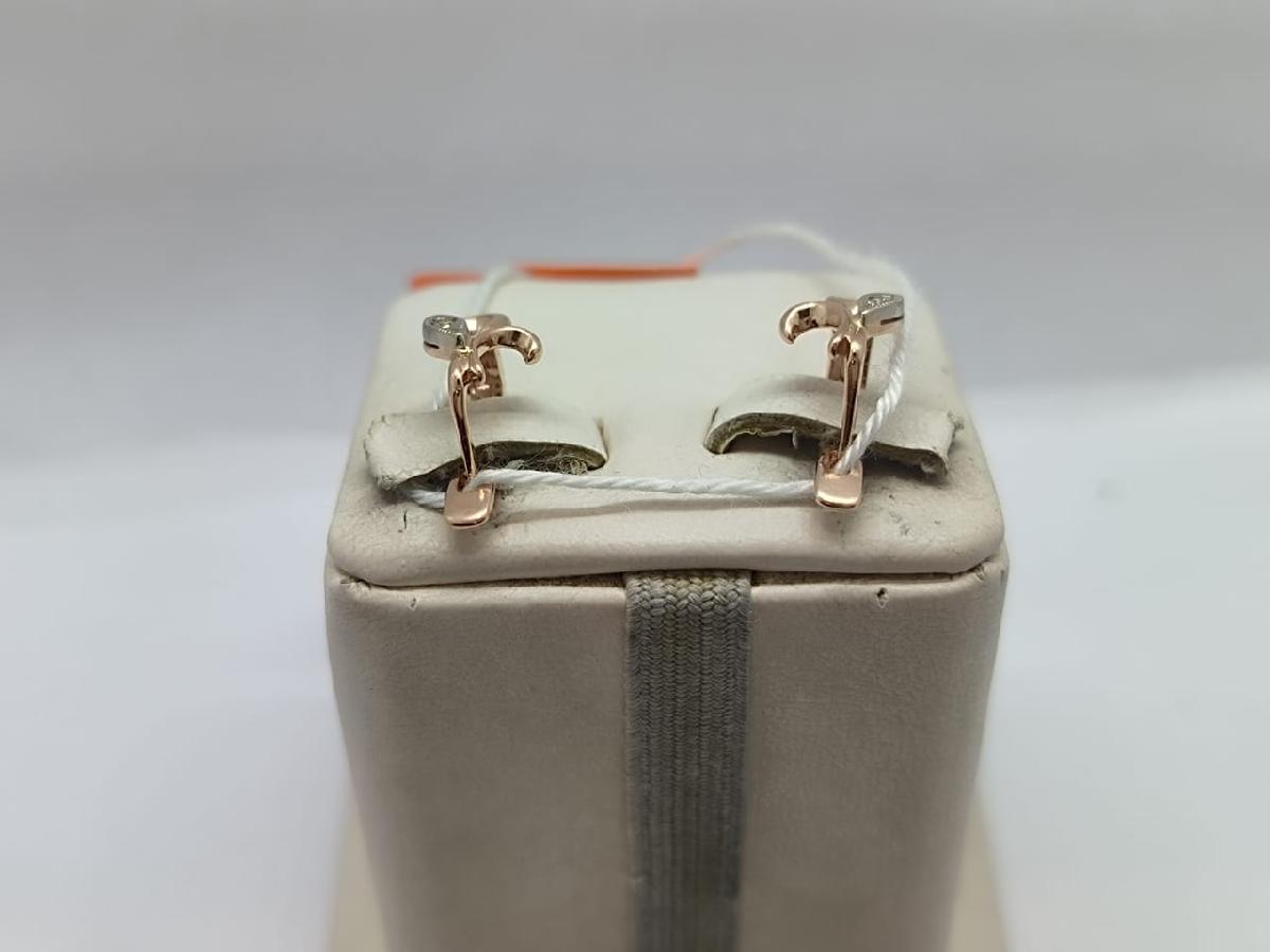 СКМ585 СЕРЬГИ С КАМНЕМ (Au 585)