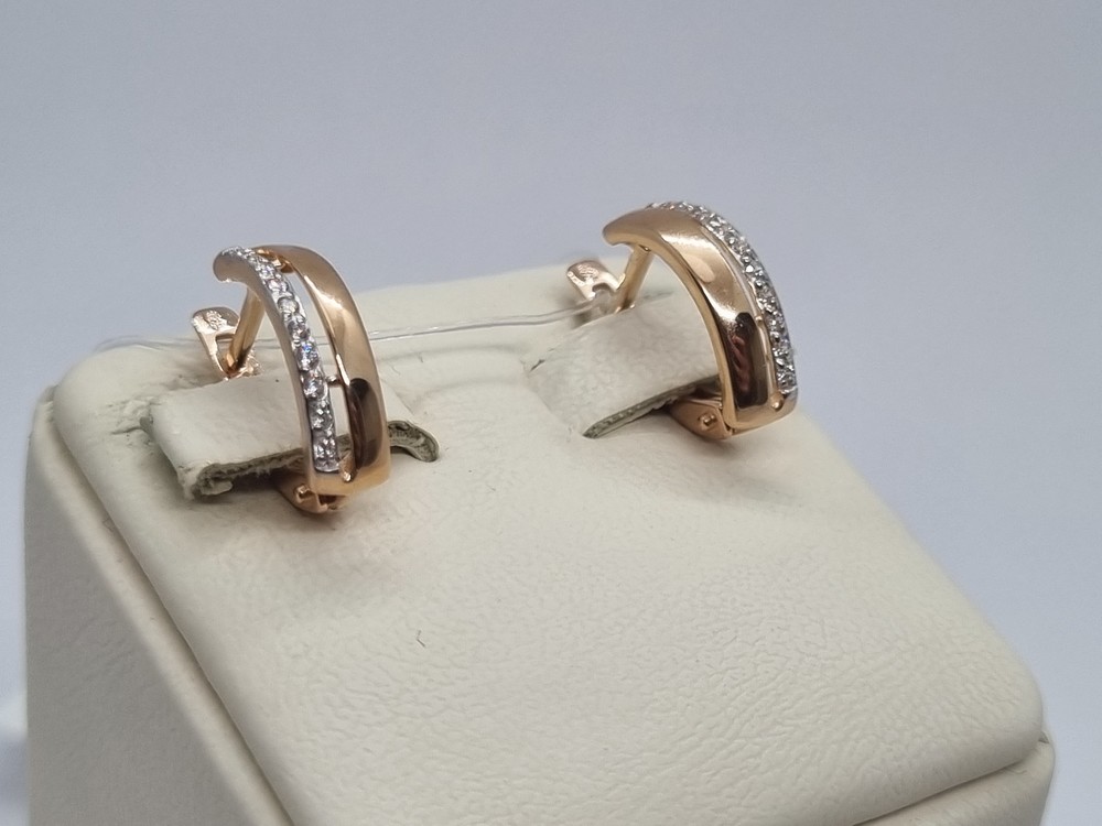 027186 СЕРЬГИ С КАМНЯМИ (Au 585)