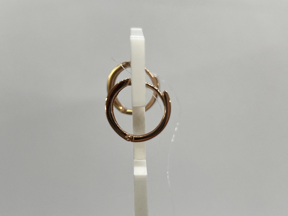 803-02390-10-00-20-00 СЕРЬГИ КОЛЬЦА с камнями (Au 585)