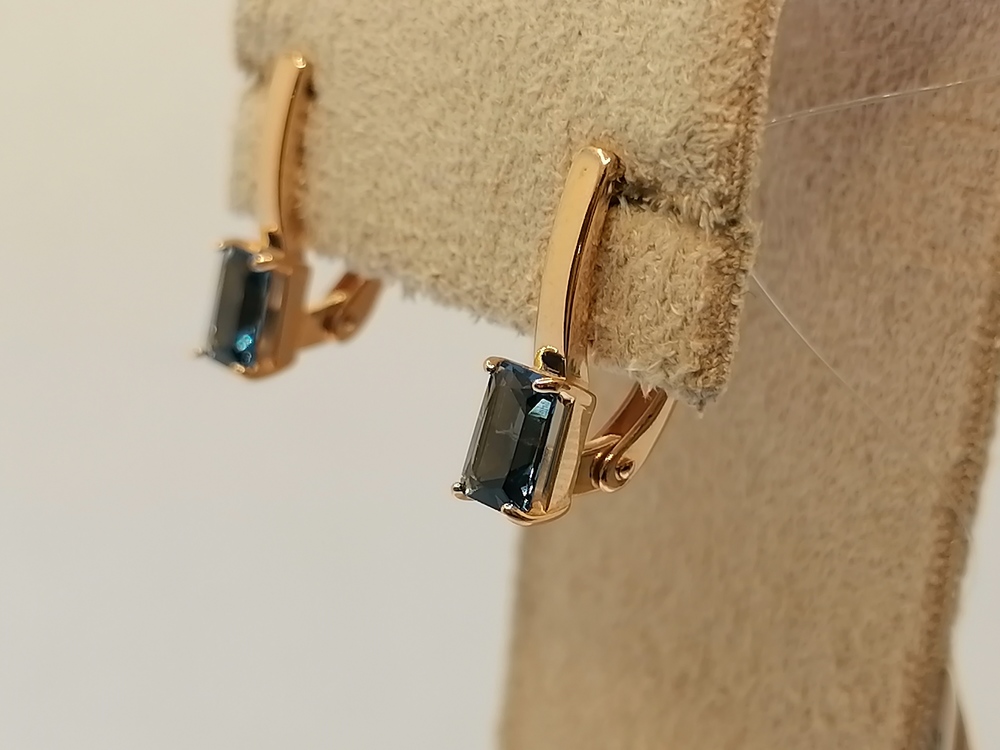 СЕРЬГИ С КАМНЕМ (Au 585)