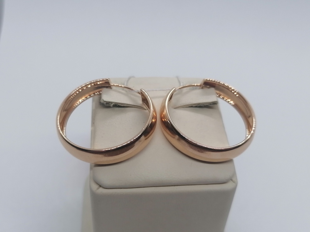 021008 СЕРЬГИ КОНГО широкие (Au 585)