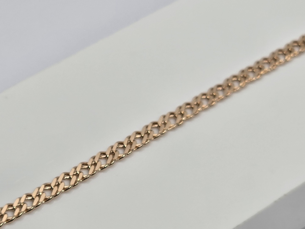 БРАСЛЕТ ПУСТОТЕЛЫЙ Ромб двойной (Au 585)