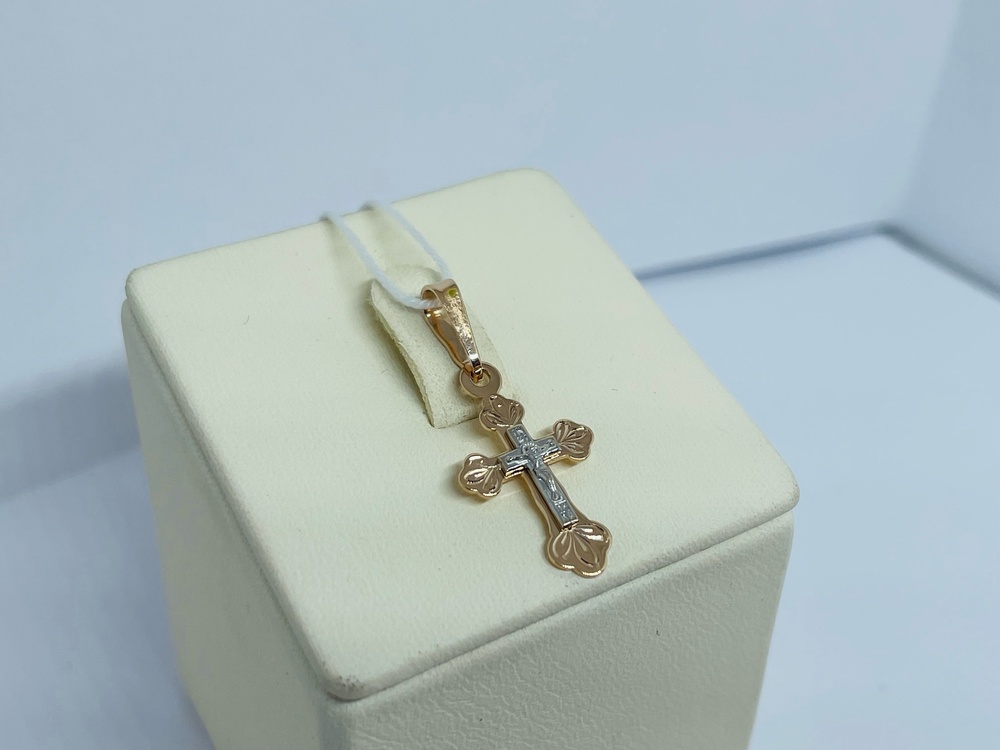 ПОДВЕСКА КРЕСТ БЕЗ КАМНЯ (Au 585)