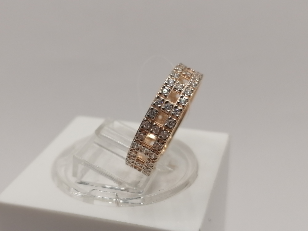 КОЛЬЦО С КАМНЯМИ (Au 585)