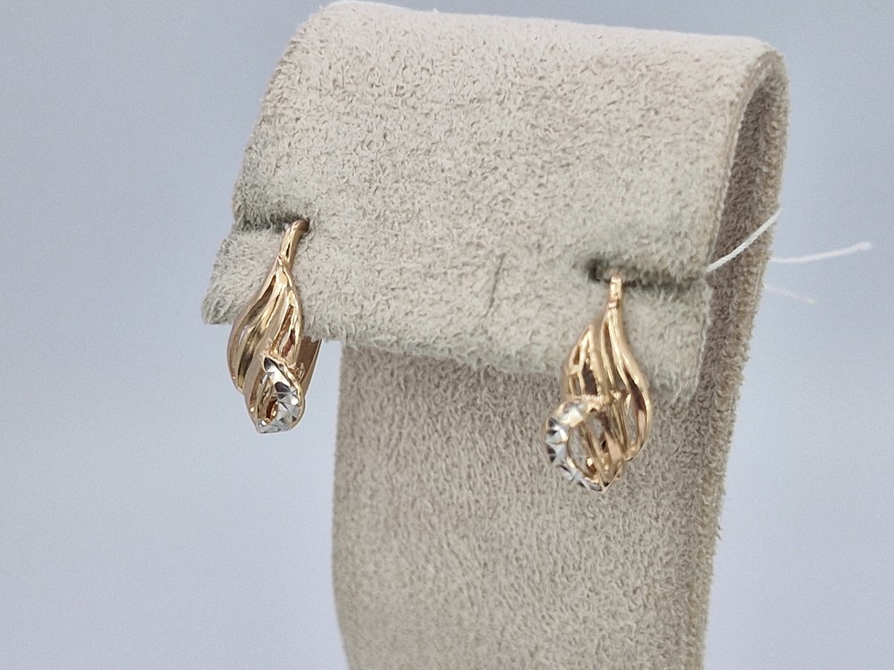 СБКМ585 СЕРЬГИ БЕЗ КАМНЯ (Au 585)