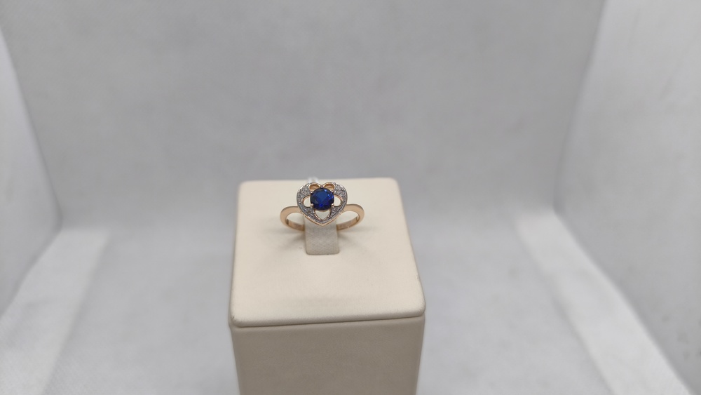 КОЛЬЦО С КАМНЯМИ (Au 585)