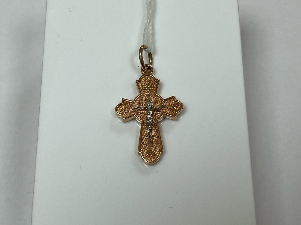ПОДКБК585 ПОДВЕСКА КРЕСТ БЕЗ КАМНЯ (Au 585)