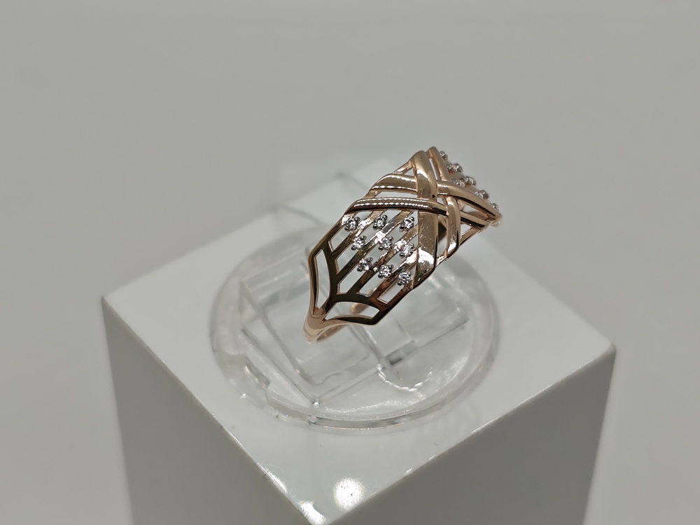 КОЛЬЦО С КАМНЯМИ (Au 585)