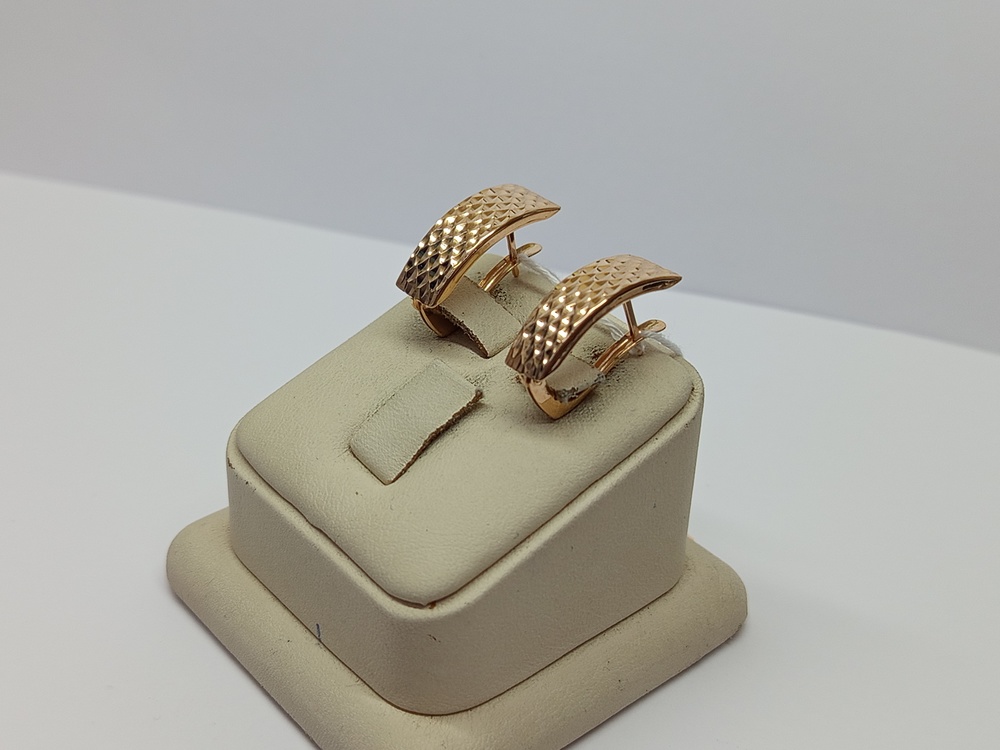 СБКМ585 СЕРЬГИ БЕЗ КАМНЯ (Au 585)