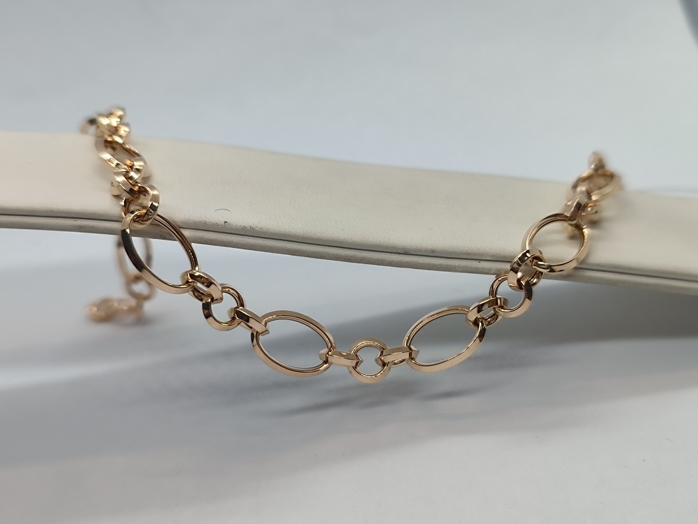 Т-16323 БРАСЛЕТ ПУСТОТЕЛЫЙ Фантазия (Au 585)