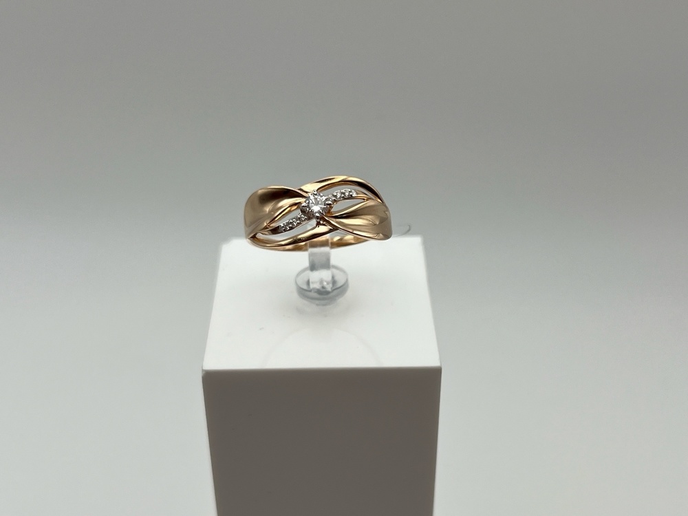 КОЛЬЦО С КАМНЯМИ (Au 585)