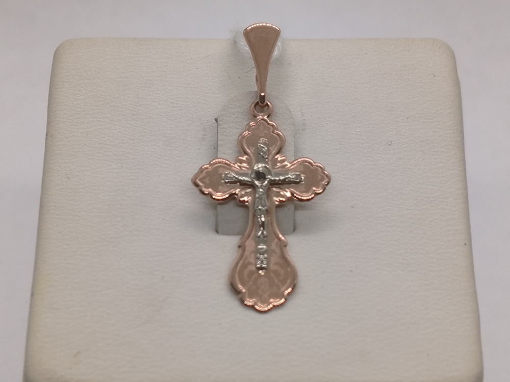 ПОДКБК585 ПОДВЕСКА КРЕСТ БЕЗ КАМНЯ (Au 585)