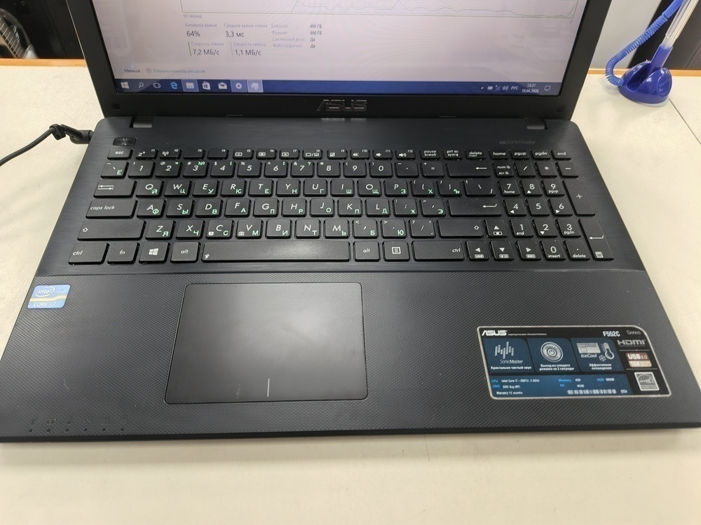 Ноутбук ASUS; Core i7-3537U, Intel UHD Graphics, 4 Гб, 500 Гб, Нет