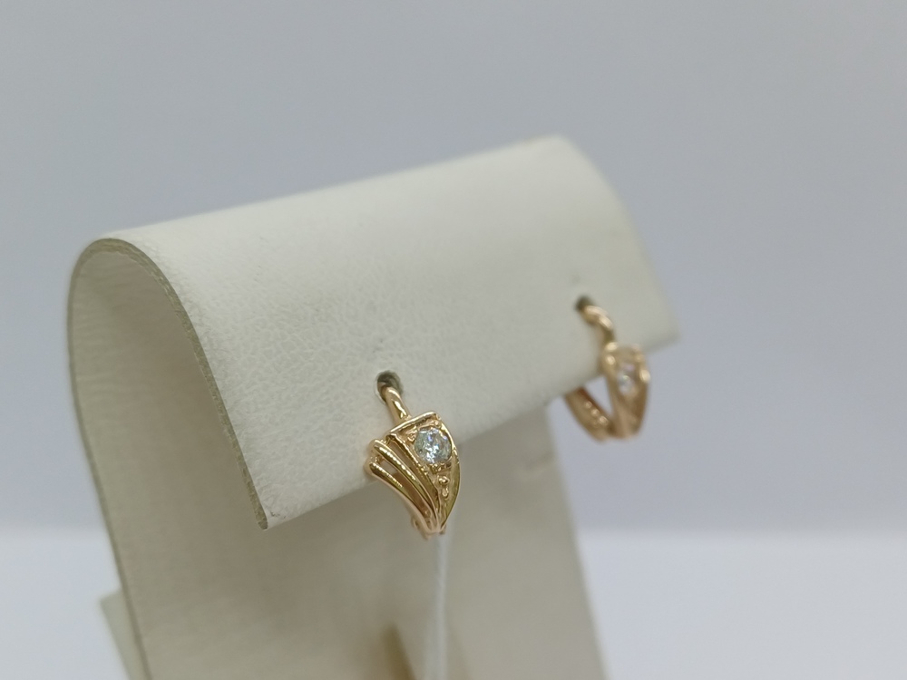 СЕРЬГИ С КАМНЕМ (Au 585)