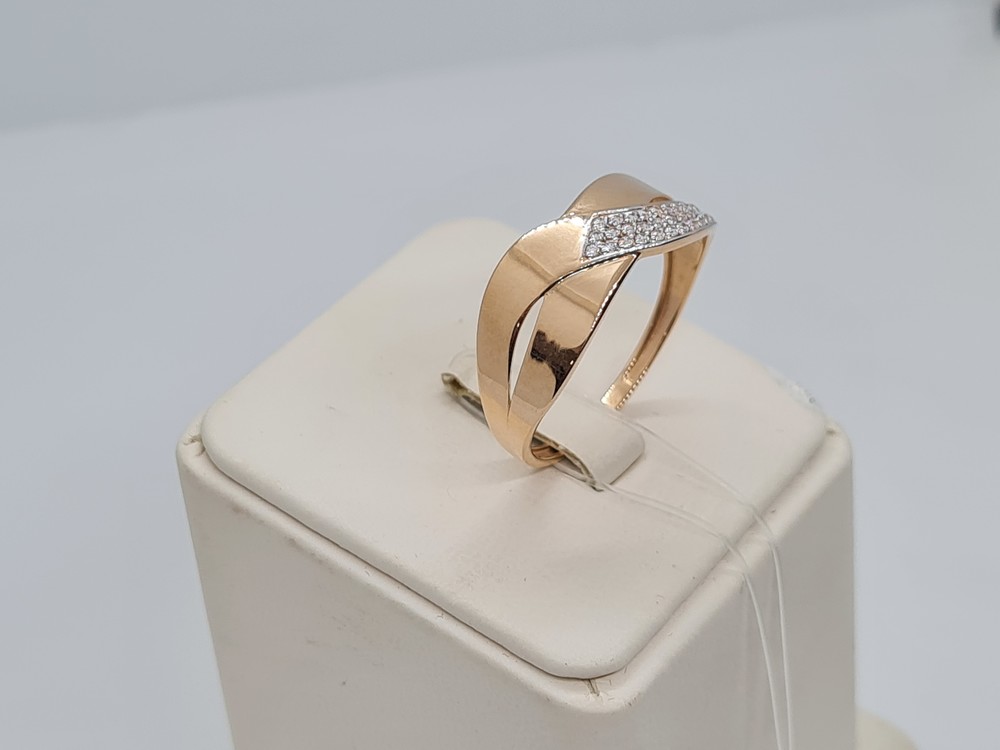 КОЛЬЦО С КАМНЯМИ (Au 585)