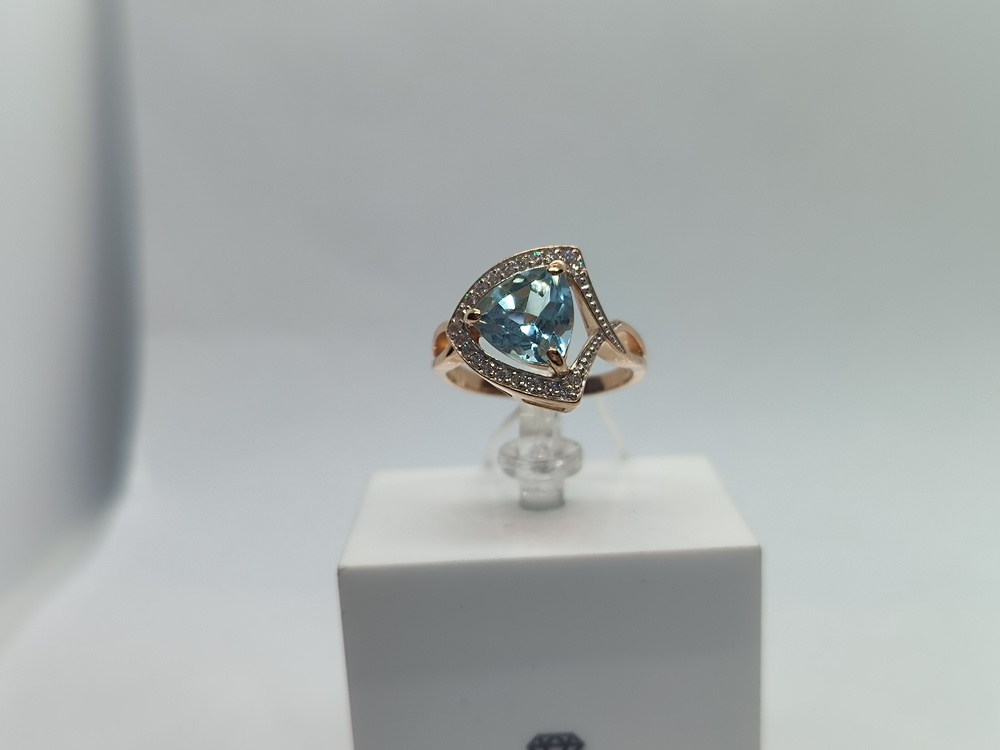 КОЛЬЦО С КАМНЯМИ (Au 585)