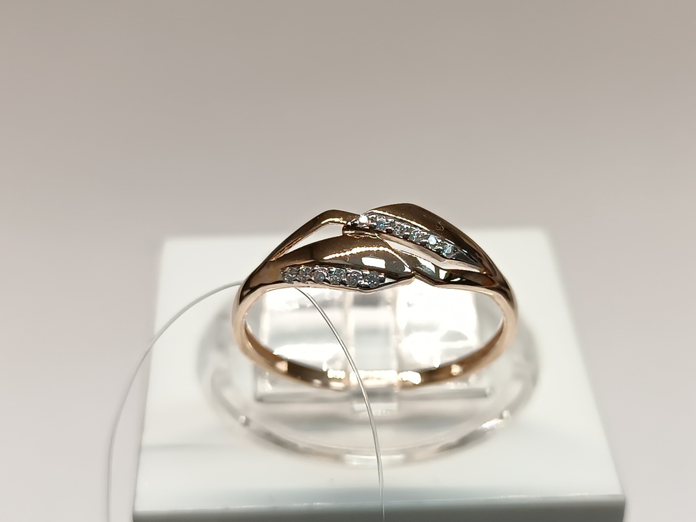 КОЛЬЦО С КАМНЯМИ (Au 585)