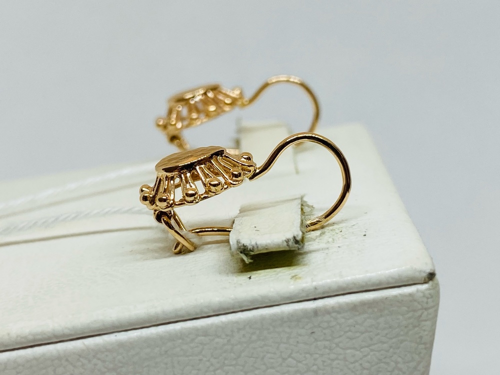 СБКМ585 СЕРЬГИ БЕЗ КАМНЯ (Au 585)