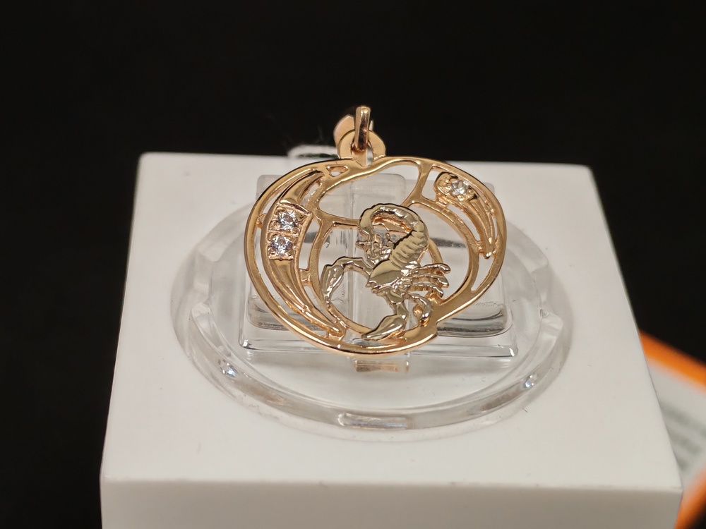 ПОДВЕСКА ЗНАК ЗОДИАКА СКОРПИОН Au 585