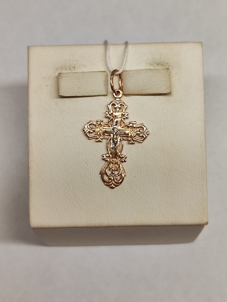 ПОДКБК585 ПОДВЕСКА КРЕСТ БЕЗ КАМНЯ (Au 585)