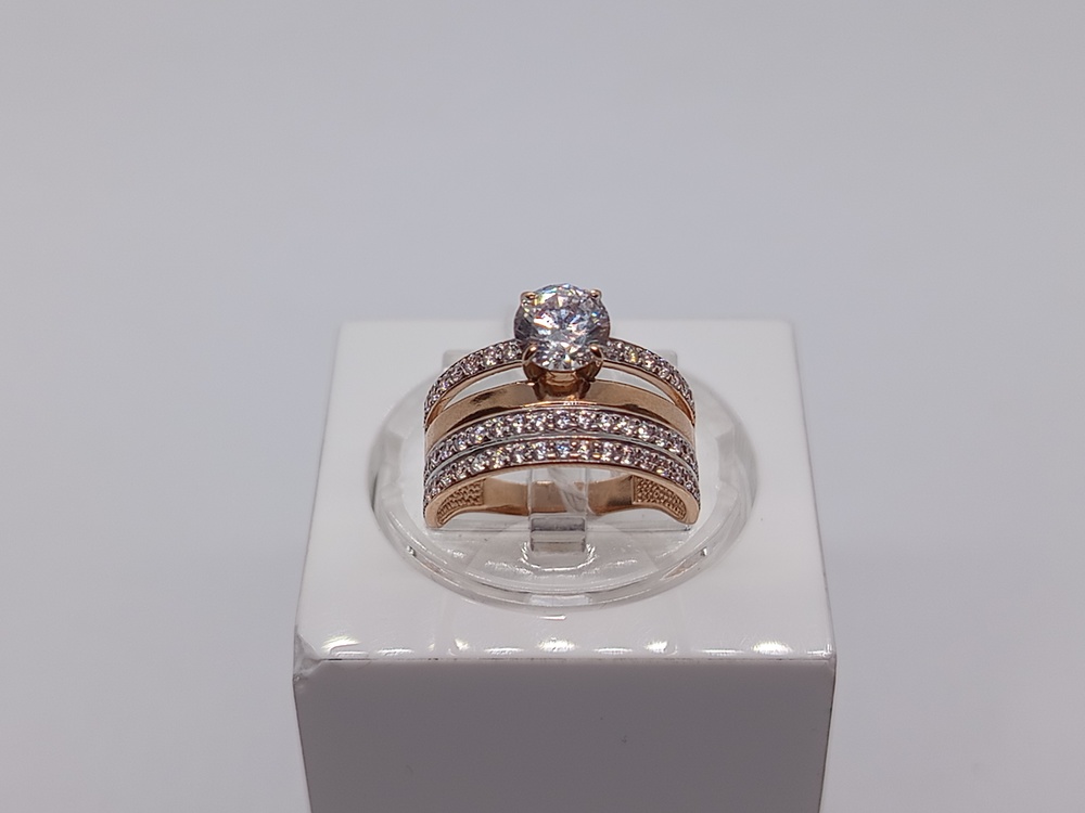 КОЛКМИ585 КОЛЬЦО С КАМНЯМИ (Au 585)
