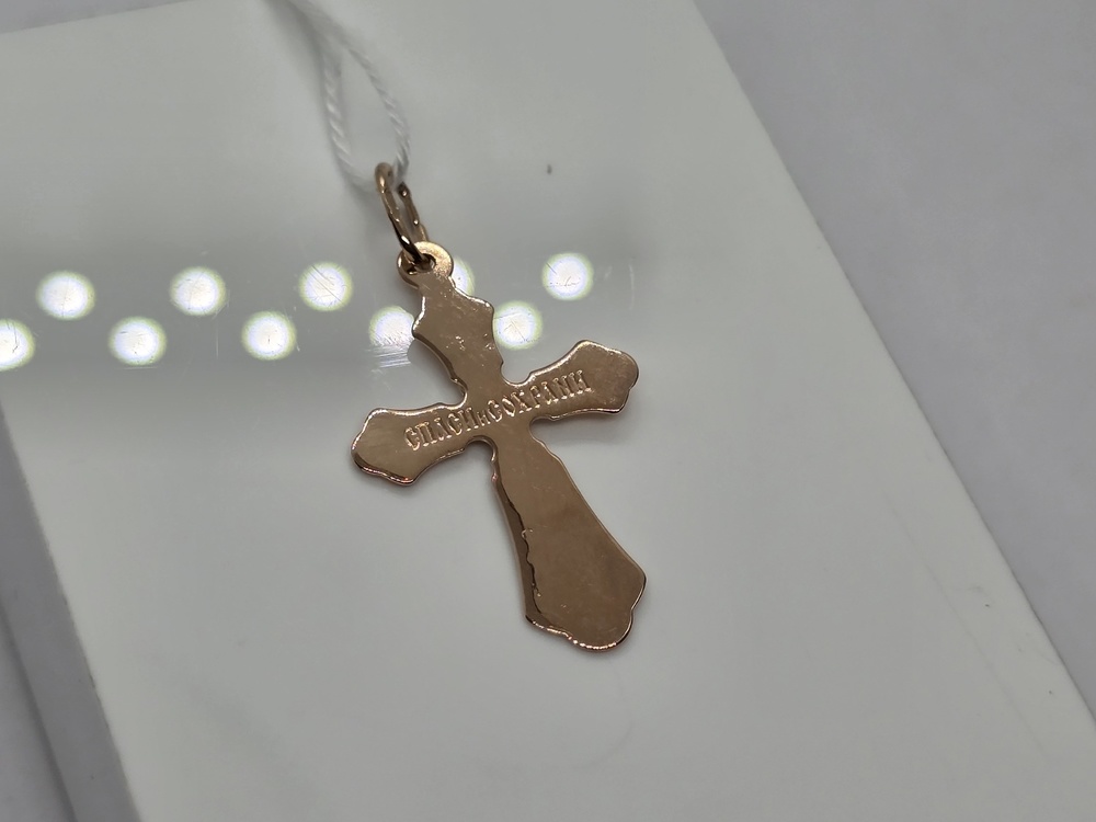 ПОДВЕСКА КРЕСТ БЕЗ КАМНЯ (Au 585)