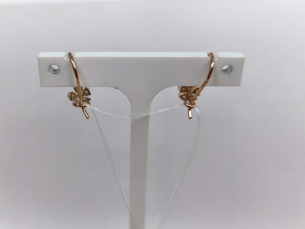 022680 СЕРЬГИ С ПЕТЕЛЬКОЙ (Au 585)