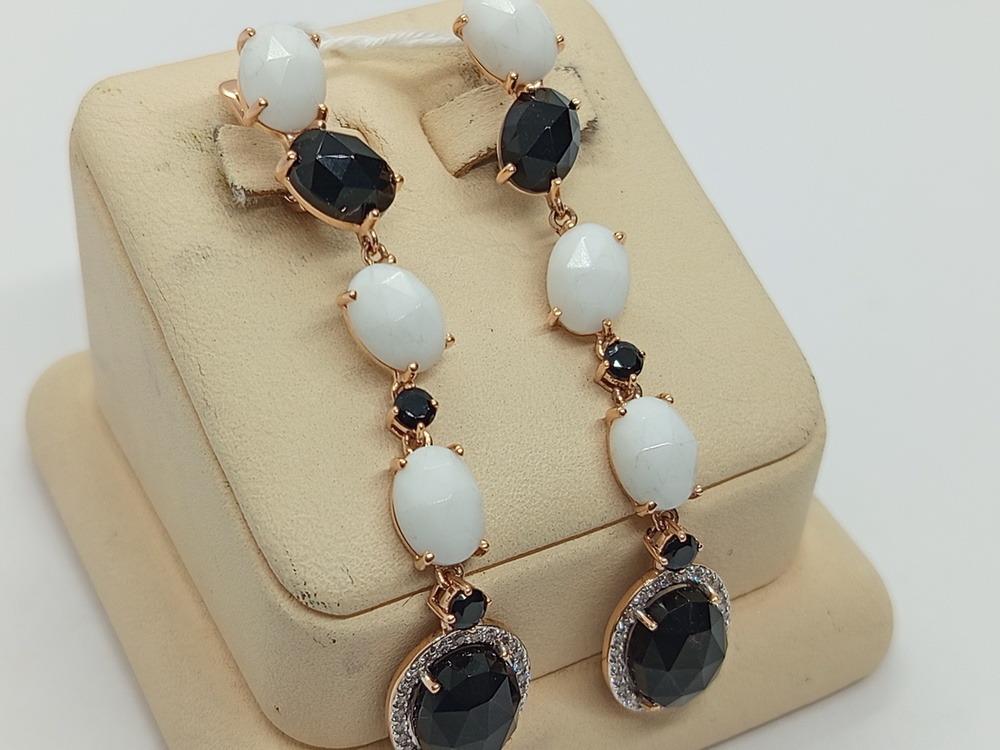 СКМИ585 СЕРЬГИ С КАМНЯМИ (Au 585)