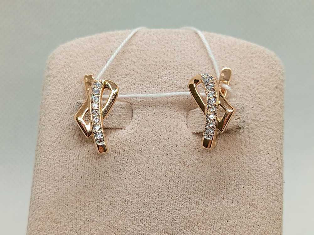 СКМИ585 СЕРЬГИ С КАМНЯМИ (Au 585)