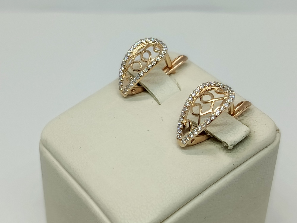 СКМИ585 СЕРЬГИ С КАМНЯМИ (Au 585)