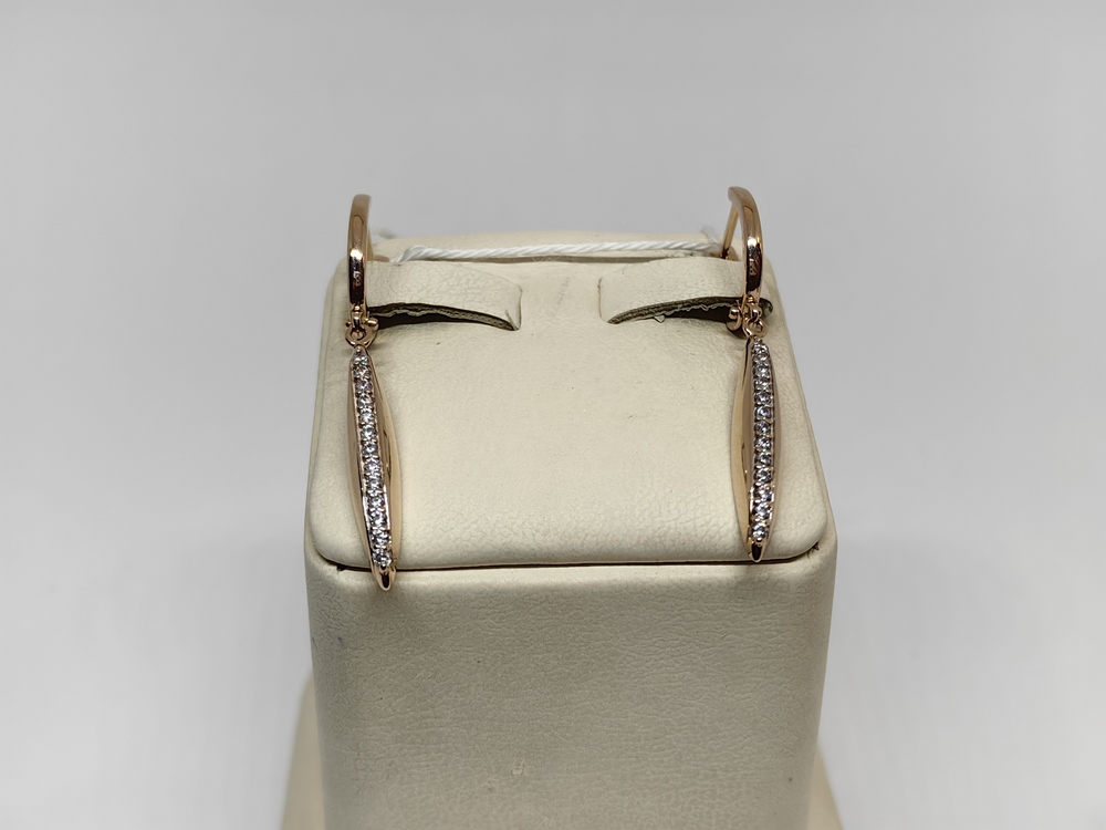 СКМИ585 СЕРЬГИ С КАМНЯМИ (Au 585)