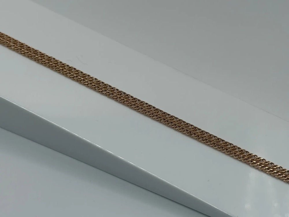 ЦЕПЬ ПУСТОТЕЛАЯ Ромб двойной (Au 585)