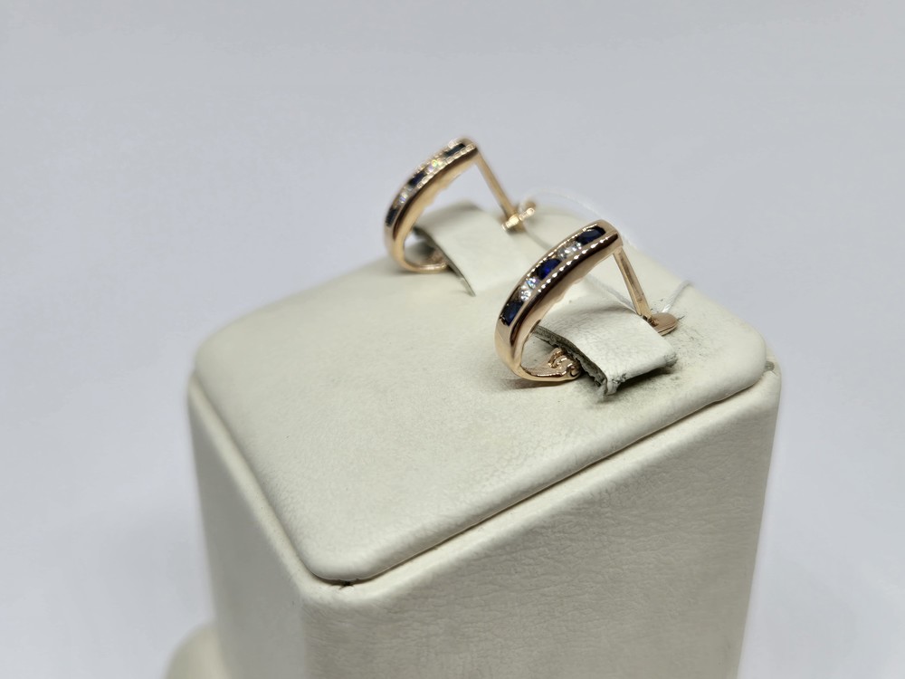 СКМИ585 СЕРЬГИ С КАМНЯМИ (Au 585)