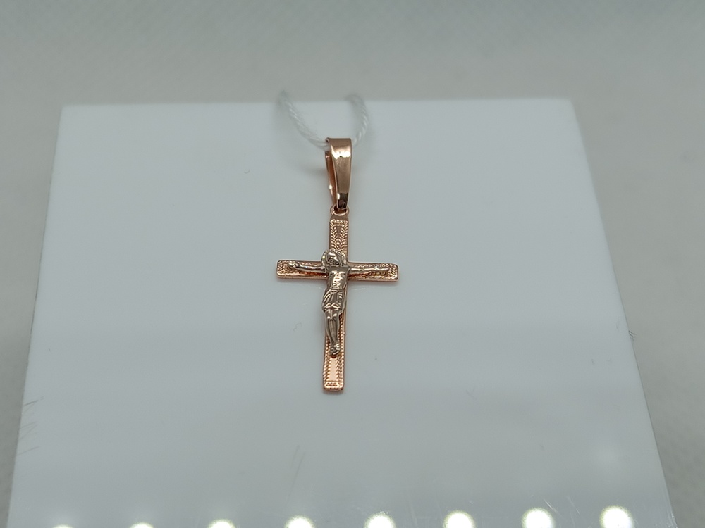 ПОДВЕСКА КРЕСТ БЕЗ КАМНЯ (Au 585)