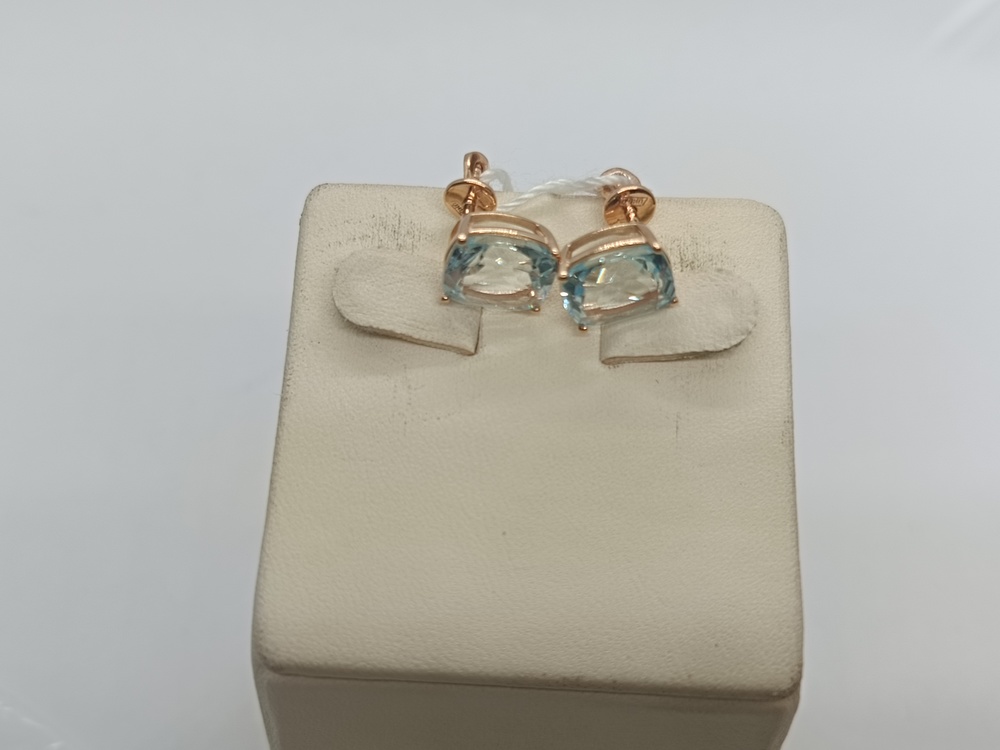 СЕРЬГИ С КАМНЕМ (Au 585)