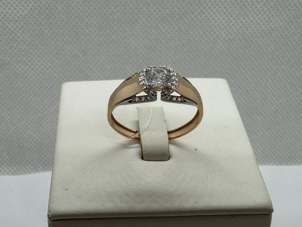 КОЛЬЦО С КАМНЯМИ (Au 585)