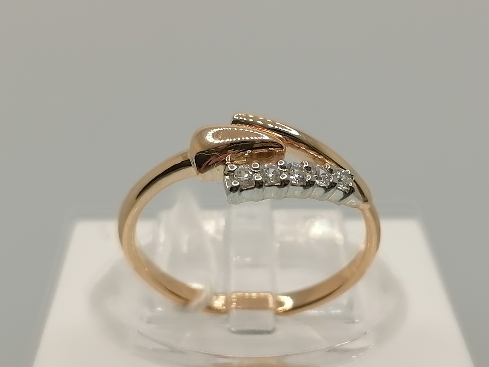 КОЛЬЦО С КАМНЯМИ (Au 585)