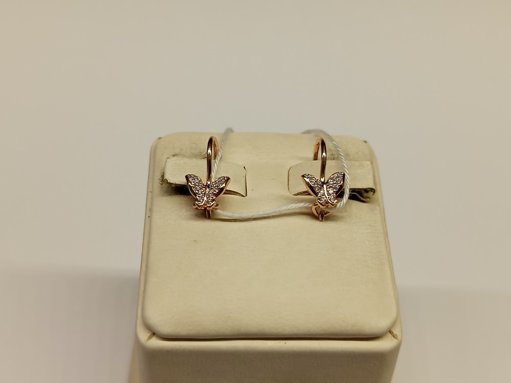 СКМИ585 СЕРЬГИ С КАМНЯМИ (Au 585)