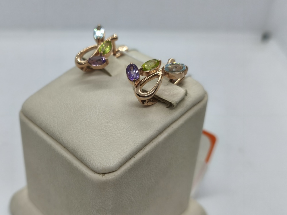 СЕРЬГИ С КАМНЯМИ (Au 585)