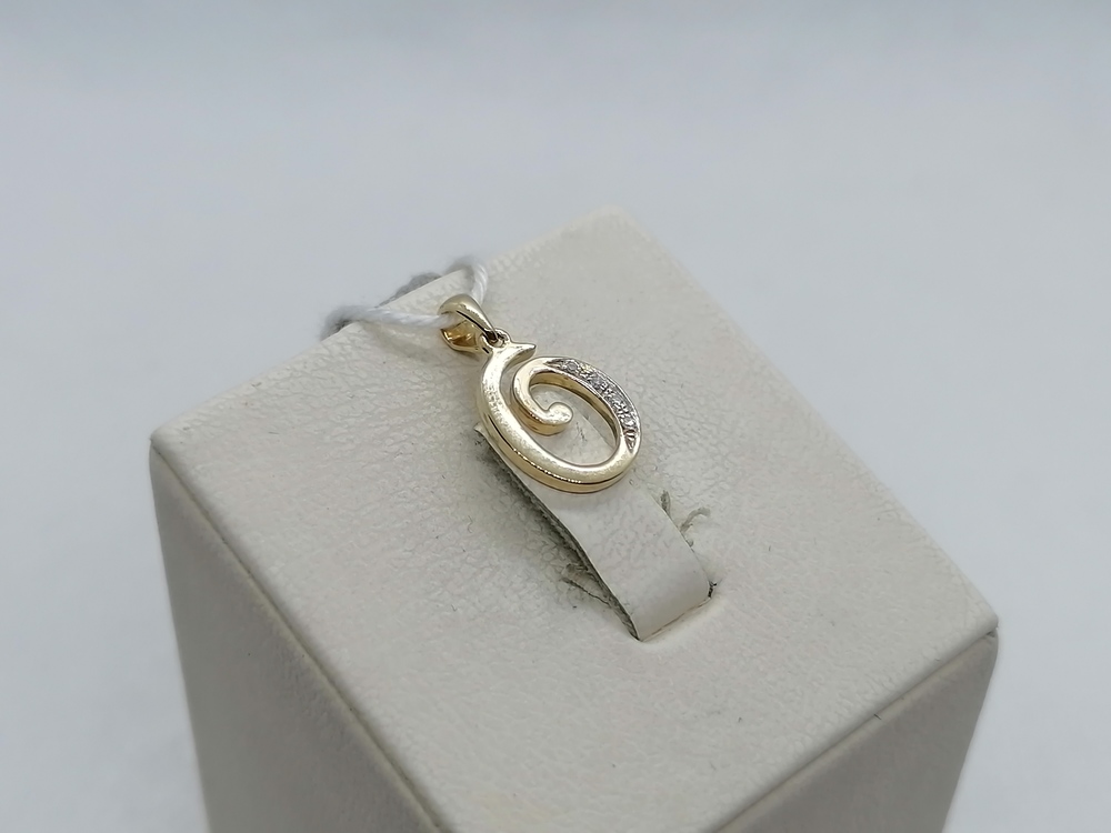 ПОДВЕСКА БУКВА О Au 585