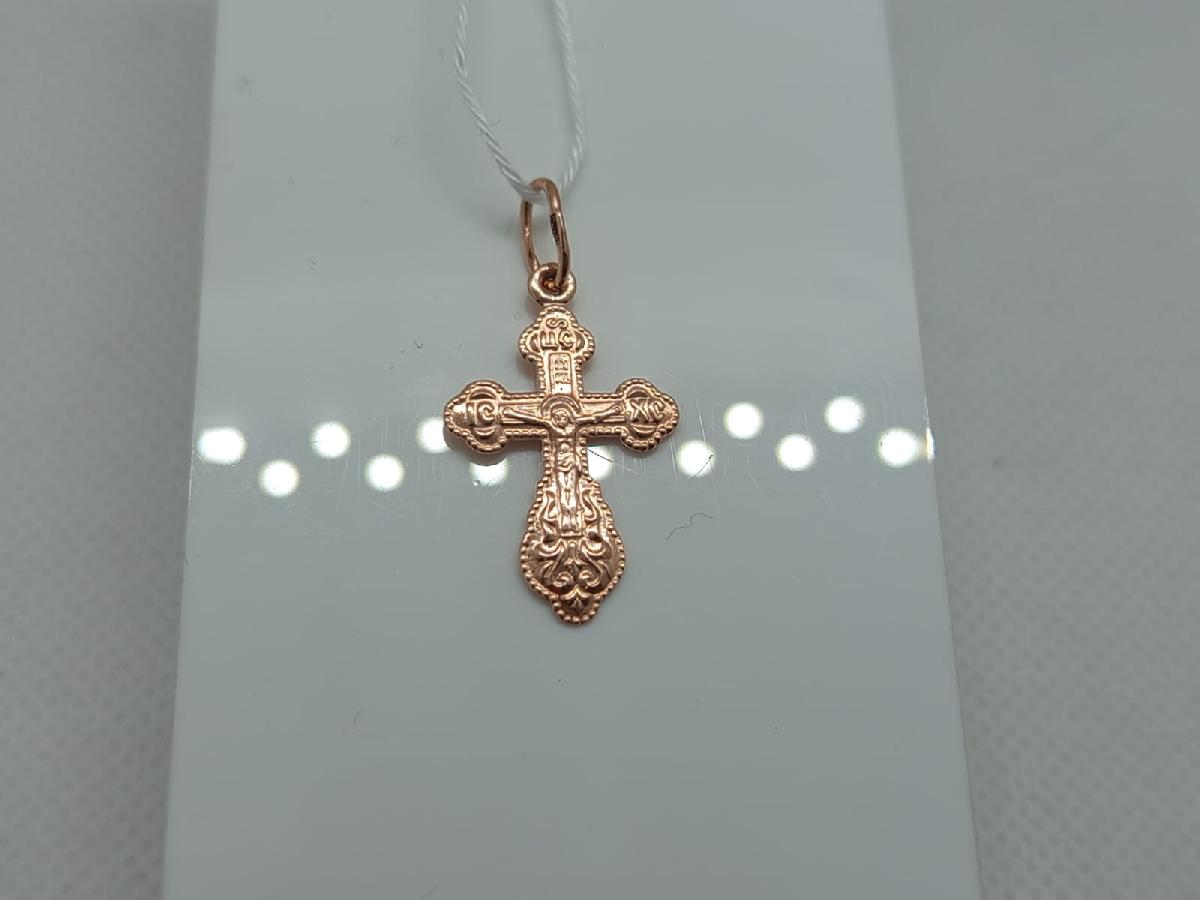 ПОДВЕСКА КРЕСТ БЕЗ КАМНЯ (Au 585)