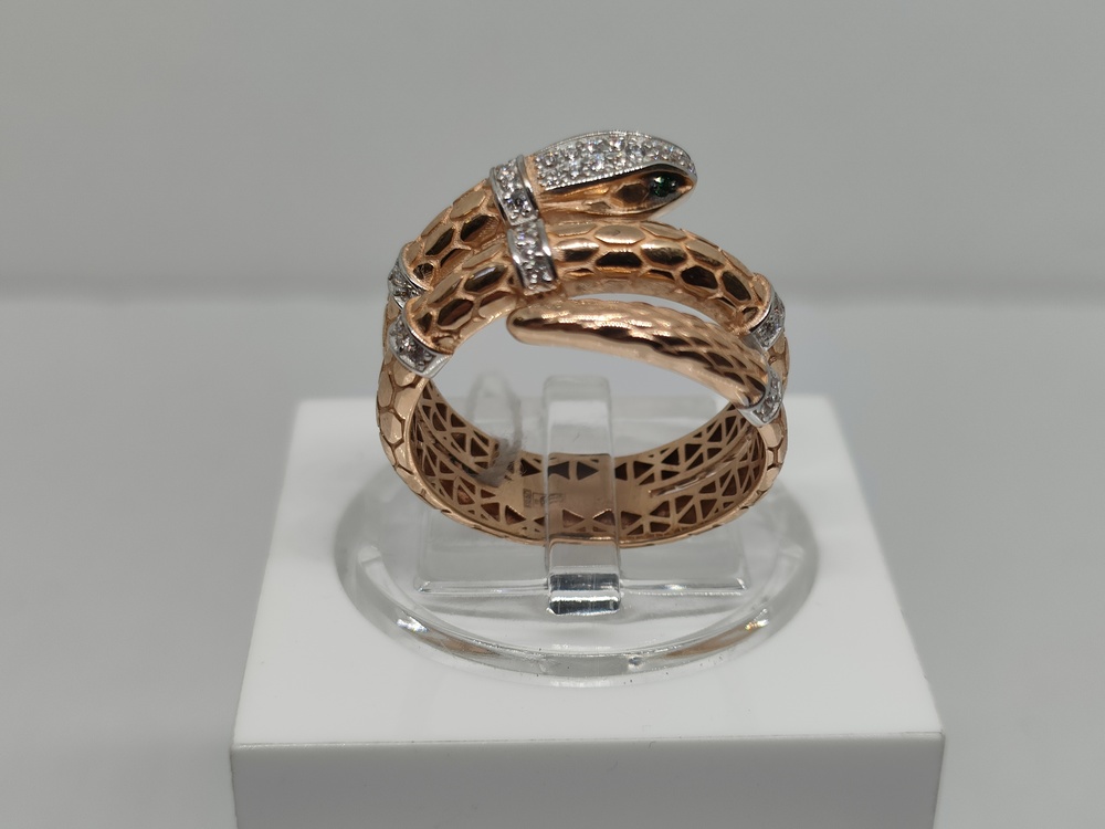 КОЛЬЦО С КАМНЯМИ (Au 585)