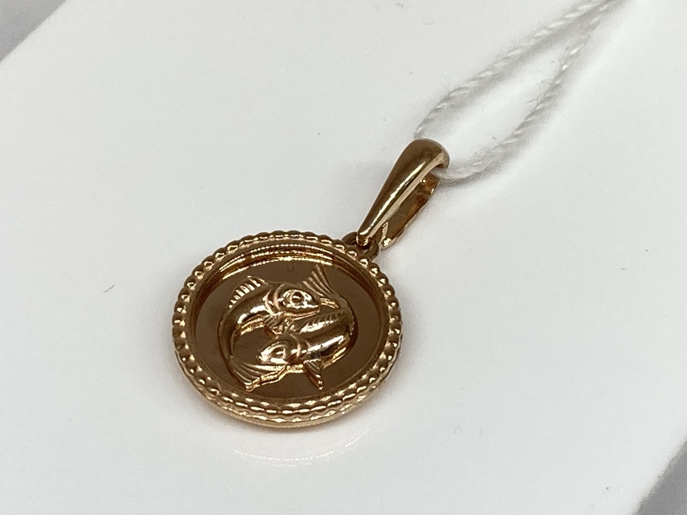 ПОДВЕСКА ЗНАК ЗОДИАКА РЫБЫ (Au 585)