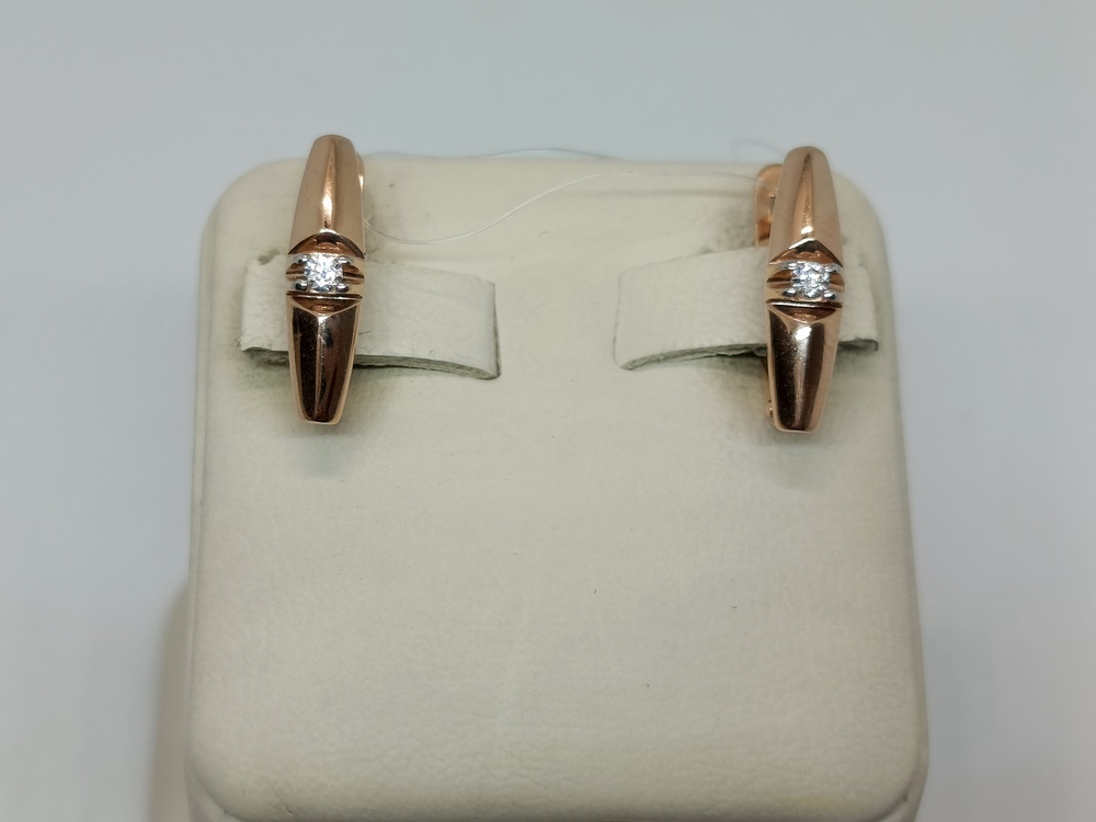 СЕРЬГИ С КАМНЕМ (Au 585)