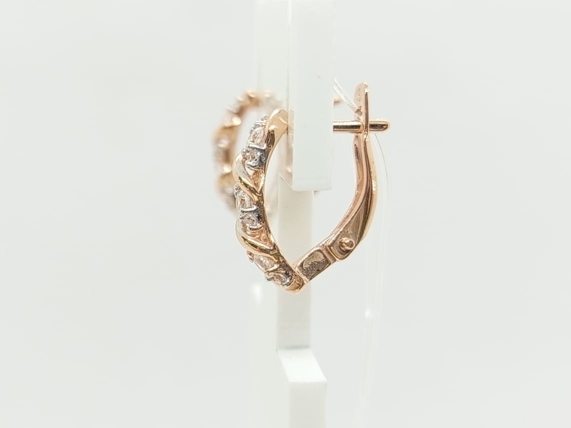 028157 СЕРЬГИ С КАМНЯМИ (Au 585)